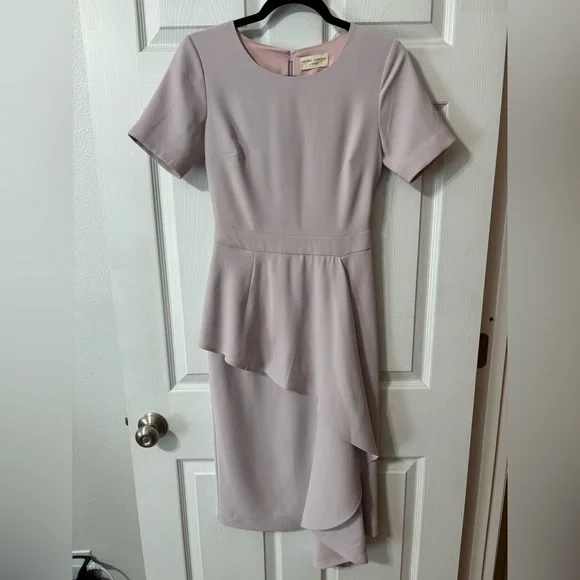Rachel Parcell Cascade Sheath Dress Sz XS Pale Sweet Lilac Dress Lavender EUC - Picture 2 of 12